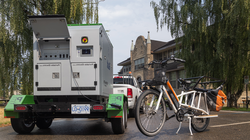 In addition to being able to charge multiple EVs simultaneously, Gene can charge alternative transportation such as e-bikes